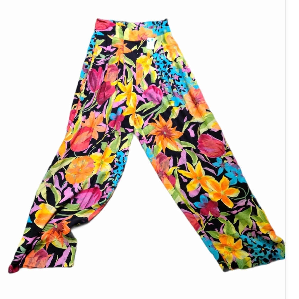 Vintage Cache 90s floral palazzo pants